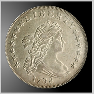 1798 Large $1 Draped Bust Large Eagle Reverse AU58 NGC
