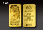 1 oz. Solid Gold Certified Bullion Bar