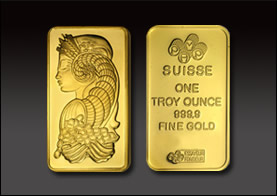 1 oz. Solid Gold Certified Bullion Bar