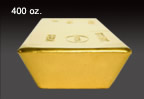 400 oz. Solid Gold Certified Bullion Bar