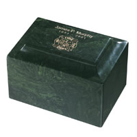 Meadow Green Cultured Marble Urn
