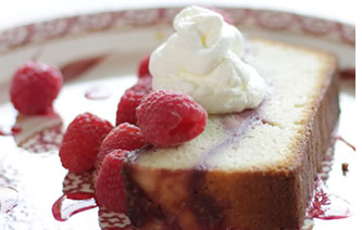 Raspberry Swirl Pound Cake
