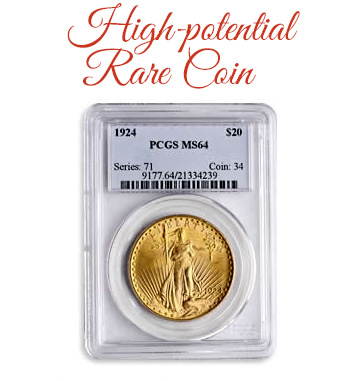 High-potential Rare Coin. MS64 $20 Saint-Gaudens Double Eagle